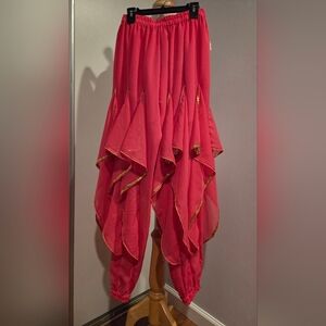 Bollywood Belly Dance Ruffle Harem Pants New Never Used
